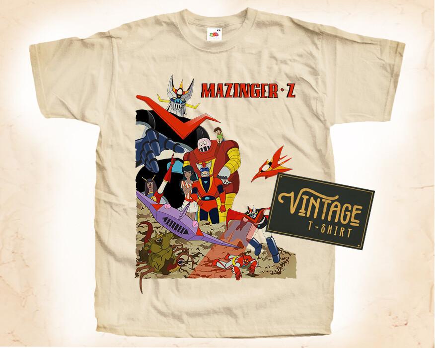 Mazinger Z Natural Color Vintage T Shirt For Unisex Unisex Unisex Dtg Size S5xl