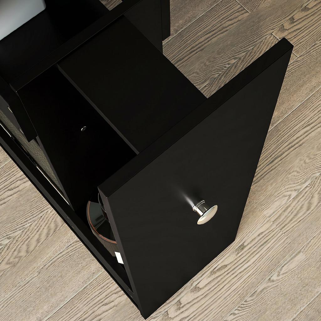Toilet Cabinet, 2 MDF Drawers, Toilet Paper Storage, 17 x 48 x 58 cm