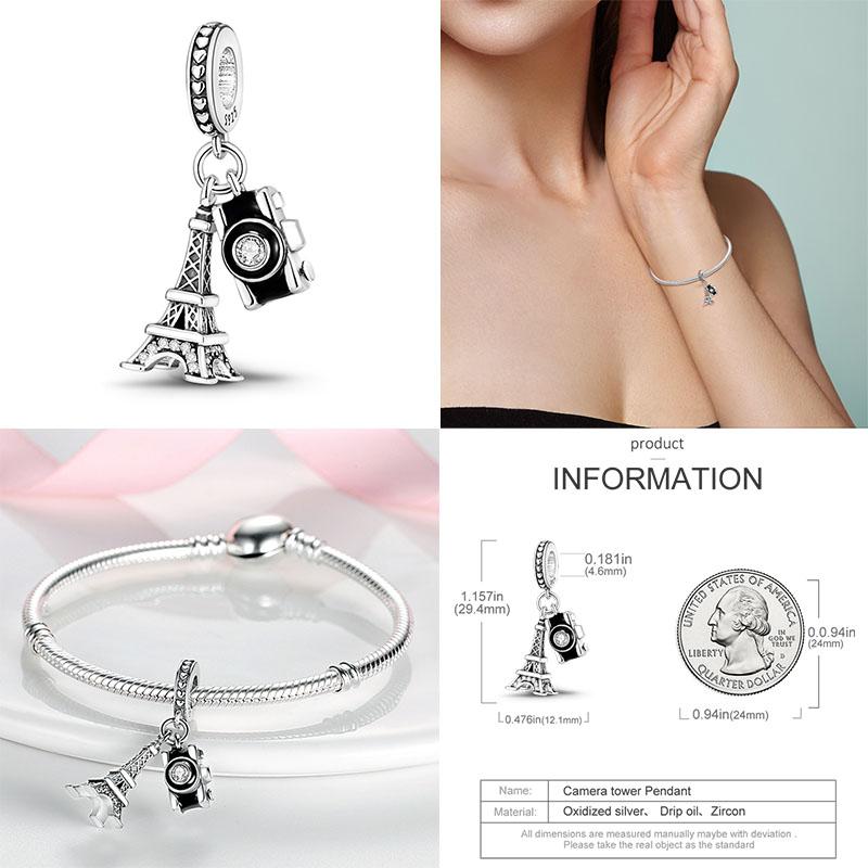 Charm Copper Travel Airplane Earth Beads Pendant Fit Original Bracelet Diy Fine Jewelry Charms