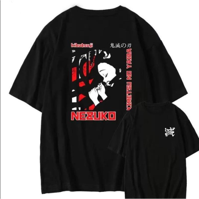 American Retro Couple T-shirt Animation Summer New Retro Fashion Men's and Women's Streetwear