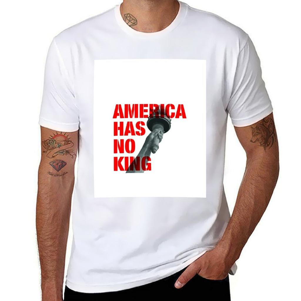 America Has No King Tshirt Cotton Tshirt Plain For Unisex Package Tshirt