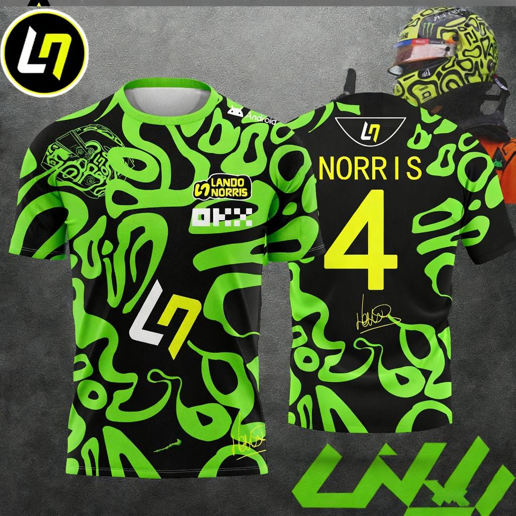 Camisetas de Carreras para Hombre y Mujer - Piloto #1 Lando Norris y Piloto #81 Piastri Tops para Fans Deportivos Casual de Manga Corta