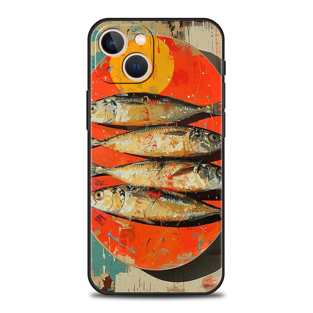Luxury TPU Soft Phone Case For iPhone 17 Air 16E 16 11 15 14 Pro MAX 12 13 7 8 Plus X XR XS SE 2022 Cover Sardines Canned