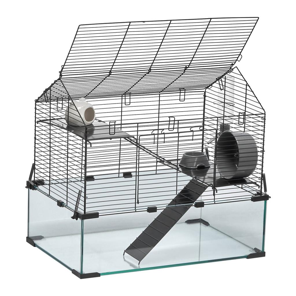 Wire Hamster Cage Habitat 22.8in Rodent Gerbil Small Animal House