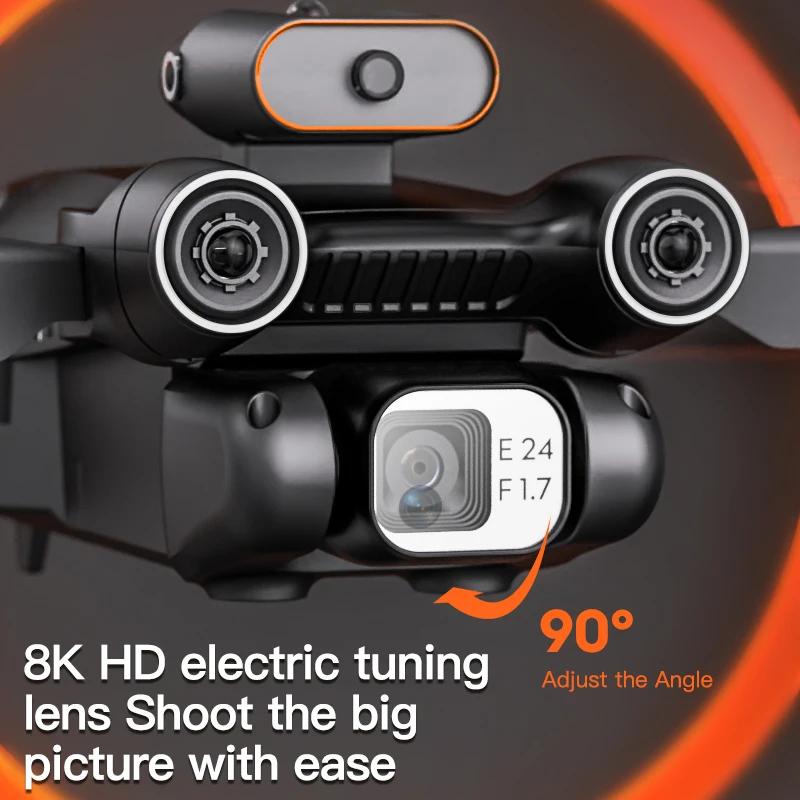 P12 Pro Drone 4K/8K HD Aerial ESC Photography Drone Tracking Low Power Return Three-Axis Gimbal Anti-shake Video Quadcopter Toy Gift