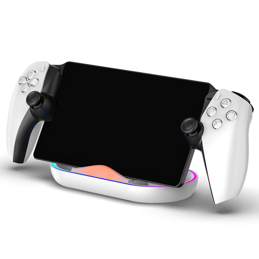 3in1 Charging Dock Station for PlayStation Portal Game Console RGB Stand Holder with Cable Charger for PS5 Portal Game Console