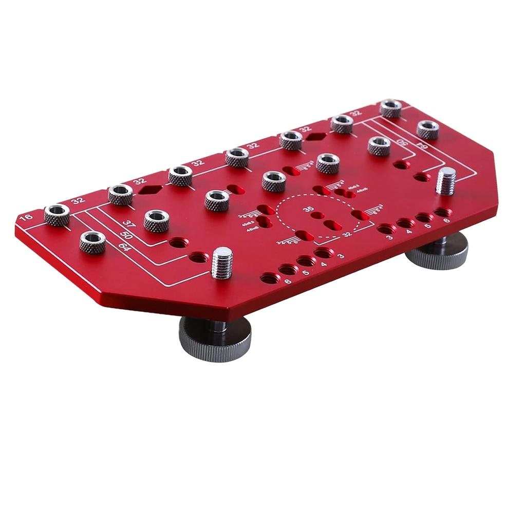 Shelf Pin Drilling Jig 2 in 1 35mm Aluminum Alloy Cabinet Hardware Jig Tool Drill Guide