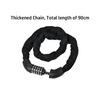 Steel Chain Combination Chain Lock ABS Bicycle Locks Anti-theft Lock  Motorcycle Security