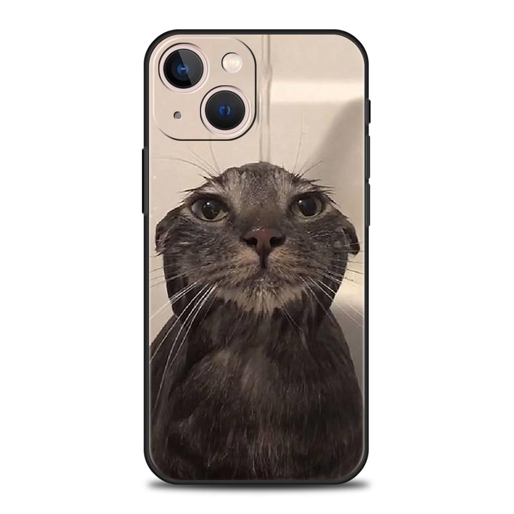 Funny Animal Cat Phone Case For iPhone 17 Air 16 Plus 13 15 14 12 11 Pro MAX 7 8 SE Soft TPU Shockproof Cover Funda