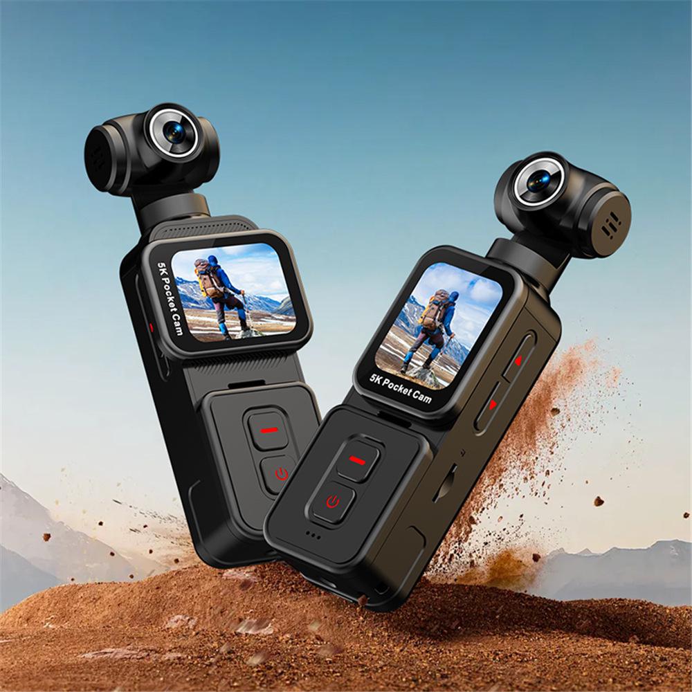New K28 Pocket 5K Outdoor Cycling Camera with Anti-Shake, Touchscreen, Rotating Lens, and Face Recognition