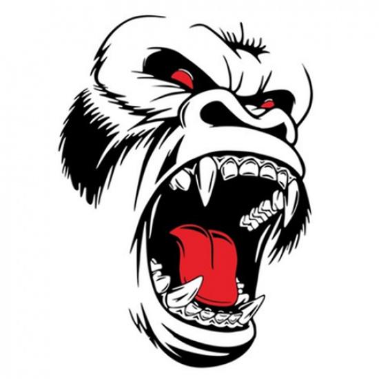 Car Hood Side Body Door Window Vinyl Horror Ape Totem Animal Decal DIY Sticker