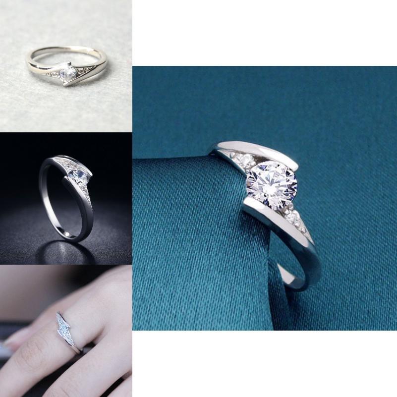 Copper Crystal Wedding Ring For Women With Fashion Jewelry For Daily Wear