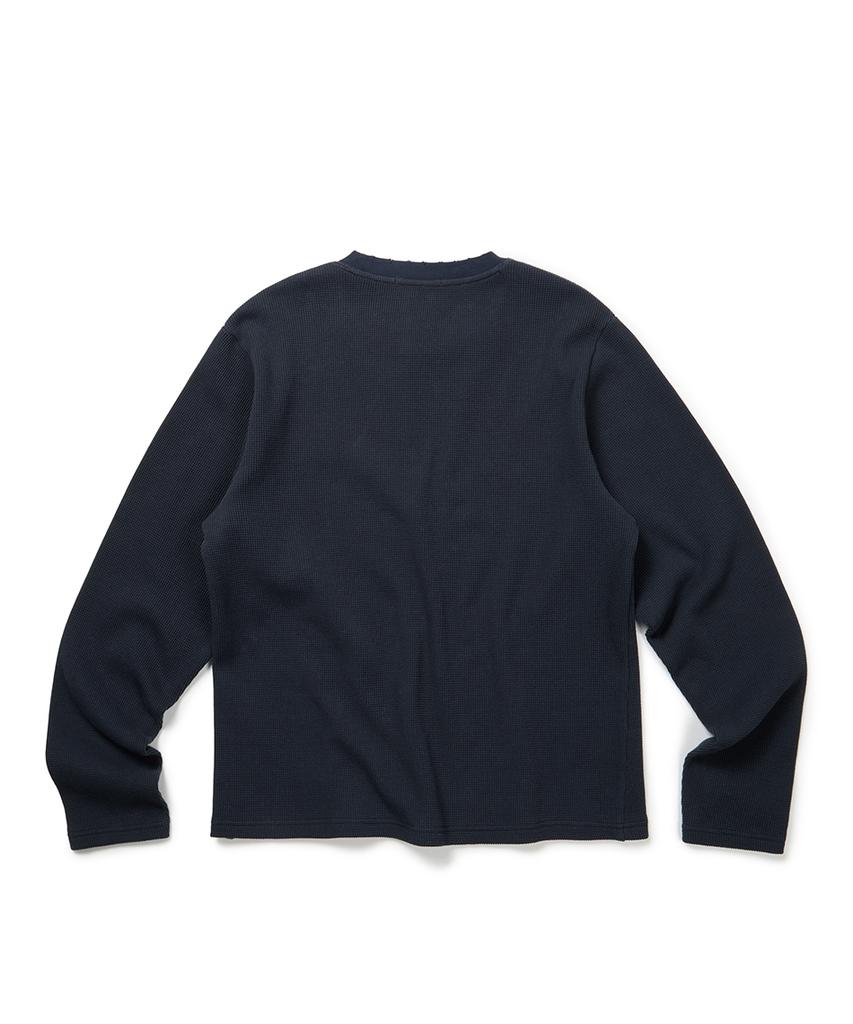 ETCE Signature Logo Waffle L/S Tee (Navy)
