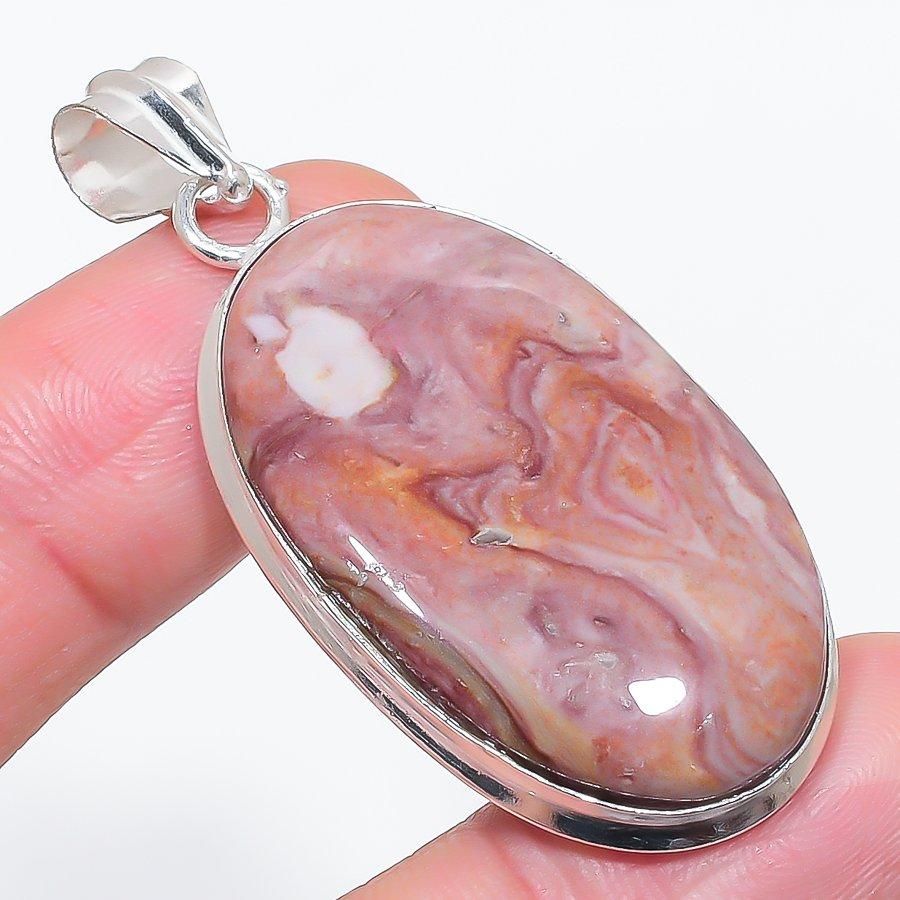 Natural Dolomite Gemstone 925 Sterling Silver Jewelry Pendant 2.17" O6d71