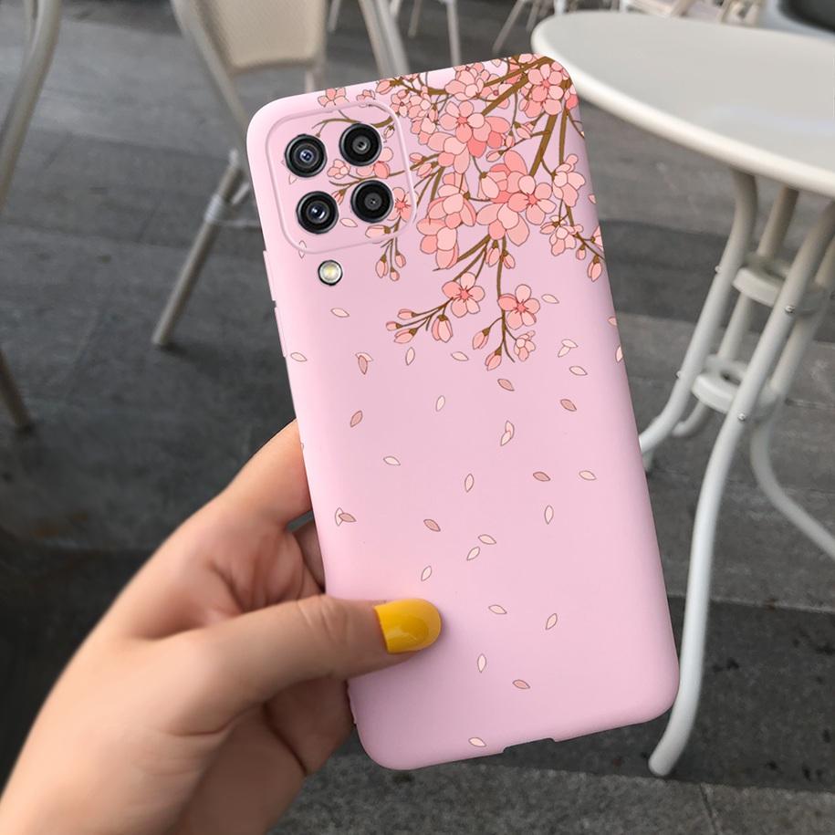 For Samsung M32 Case Silicon Back Cover Flower Phone Case For Samsung Galaxy M32 M12 M42 M52 A12 A22 A32 A42 A52 A72 5G Soft Bag