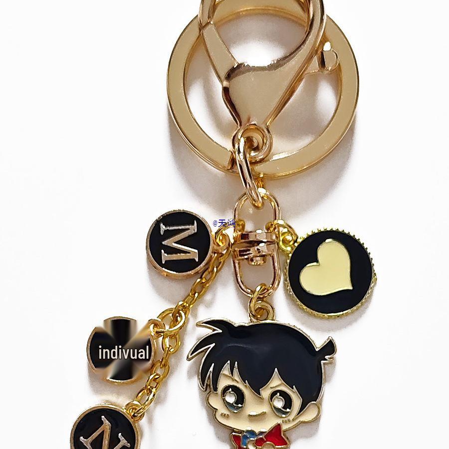 Conan Kid Anime Keychain Pendant - Handmade Cartoon Bag Accessory