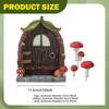 Feengarten Tür, Kleines Haus Baumstamm Dekoration Partygeschenke Miniatur Hof Ornament Außen