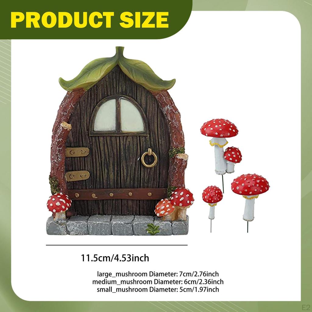 Feengarten Tür, Kleines Haus Baumstamm Dekoration Partygeschenke Miniatur Hof Ornament Außen