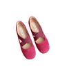 Height Increase 5cm French Cross Elastic Band Pig Nose Mary Jane Shoes Women's One-pedal Flat Ballet Shoes Outer Wear
