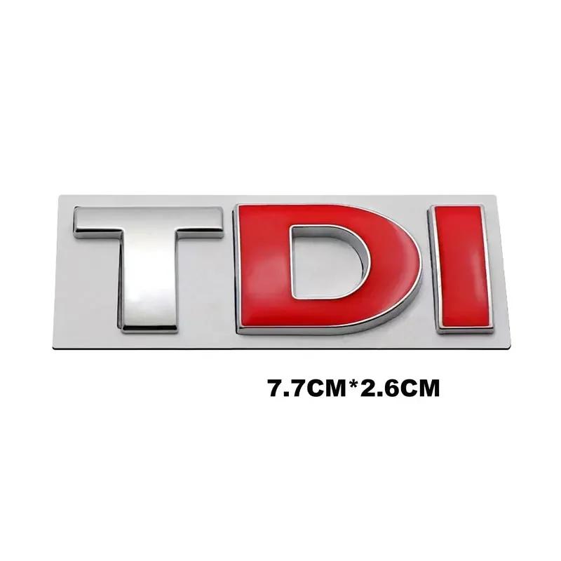 For VW Golf Passat Tiguan Jetta Amarok TDI Badge 3D Metal Car Stickers Tail Decoration Decal Side Sticker