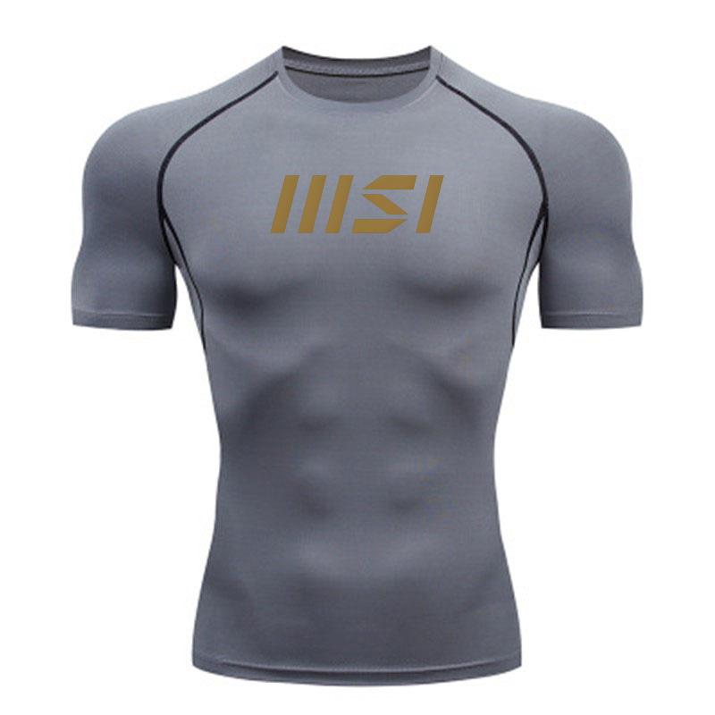 Men's Breathable Compression Fitness Sports T-shirt Quick Dr