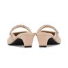 BARBARA Lambskin Feminine Round Shape Jewel Band Mule 4cm 2colors Bbj112