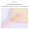 Lightweight Weaving Hand Fan with Colorful Edging Cooling Fan Natural Handmade Raffia Fans  Summer