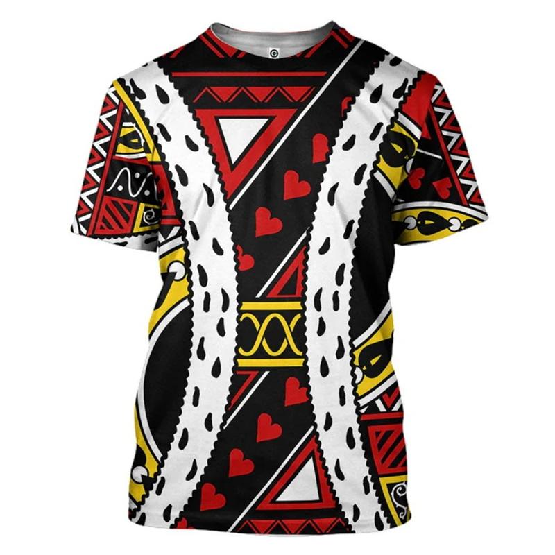 Cosplay Drôle Costume de Poker T-shirt Imprimé 3D Hommes T-shirt Harajuku Y2k Mode Manches Courtes T-shirt Couple Été Streetwear