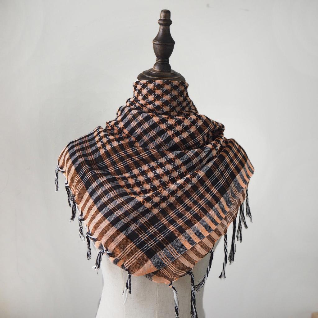Bufanda con Borla Keffiyeh de Arafat Transfronteriza: Ropa Táctica para Desierto Ligera y Resistente al Viento/Arena