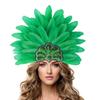 Brazilian Carnival Feather Headpiece Stage Performance Feather Headdress  Hawaiian Party Accessory