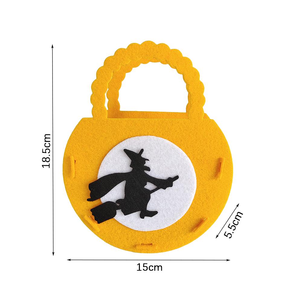 

Мешочки для конфет на Хэллоуин, подарочный мешочек из нетканого фетра, детский подарок на Хэллоуин в виде тыквенного привидения, подарочная упаковка