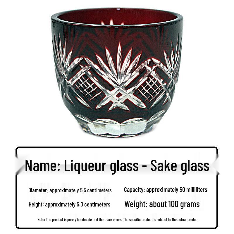 Edo Kiriko Handgeschnitztes Japanisches Sake & Spirituosen Glas