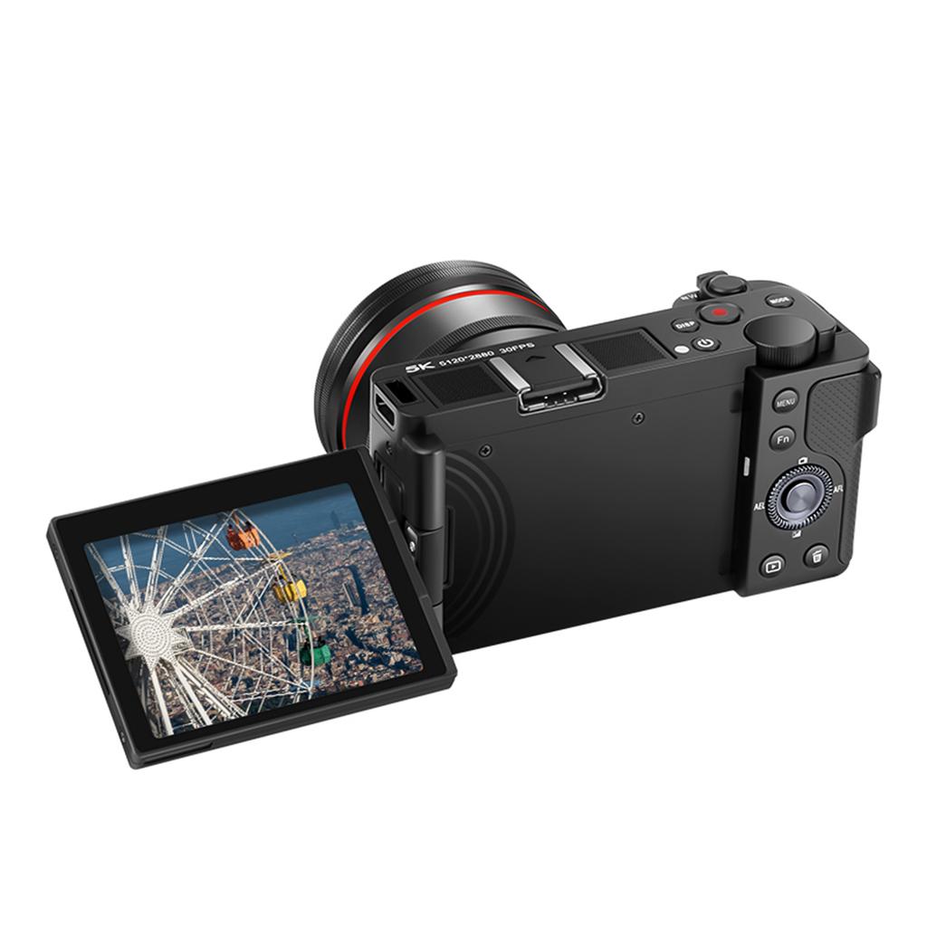 5K Digital Camera 64MP WiFi Digital Video Camera Camcorder 3.2 Inch Flip Touch Screen 12X Optical Zoom Auto Manual