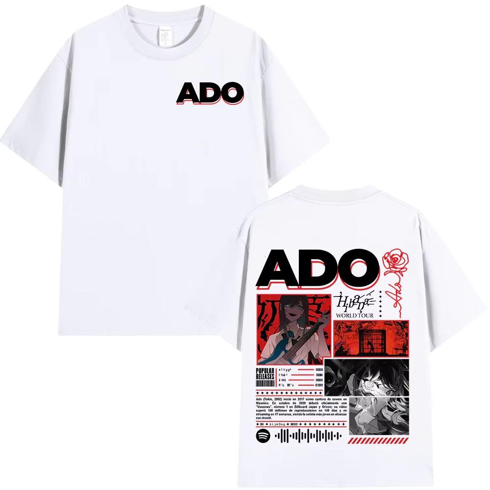 Ado 2025 World Tour Hibana T Shirts Men's Women Clothing Fashion Harajuku T-shirts Cotton Casual Oversized Short Sleeve T-shirts