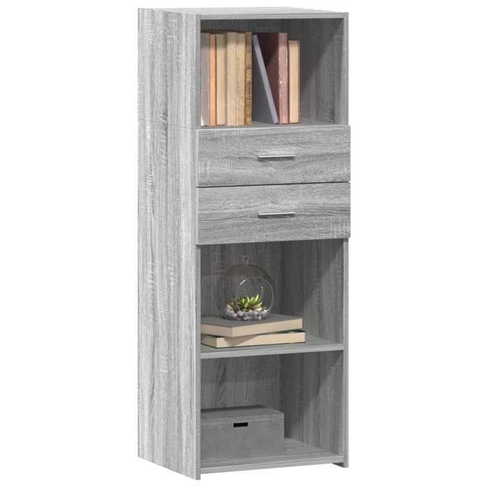 VidaXL Highboard Sonoma Grey 45x42.5x124 Cm Engineered Wood, Sideboard, Cupboard, Side Cabinet, Cabinet, 846171