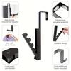 25*4.5*3cm1pc Foldable Clothes Door Rear Hanger Without Punching,four-grids Strong Load-bearing Retractable Wall Mounted Rack.