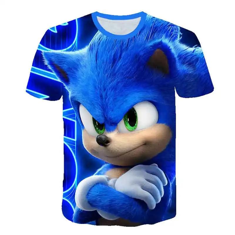 2026 Sonic 2 Ubrania Dziecięce Moda Bluza Z Kapturem Dla Dzieci Chłopcy Dziewczynki Dzieci Jesień Długi Rękaw Drukowane Bluzy Anime Fajne Koszulki