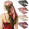 90cm Women's Cashew Silk Scarf: European-American Retro Paisley Print Headscarf