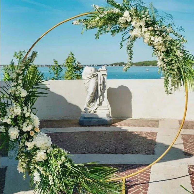 2025 Hot Metal Wedding Arche Iron Ring Balloon Arch Bracket, Wedding Props Holiday Outdoor Wedding Decoration Ornaments
