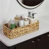 Premium-Small Baskets Water Hyacinth Basket For Toilet Paper Wicker Storage Basket With 3 Compartments