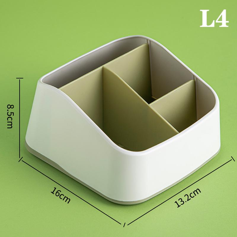 Remote Control Holder 4 Slot Desktop Storage Box Trapezoidal Basket Stationery Organizer Case Home Hotel Decor
