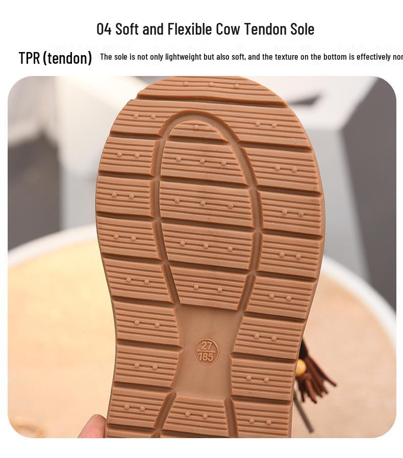 Girls' Fleece-Lined Snow Boots - Warm, Non-Slip, Winter 2025.