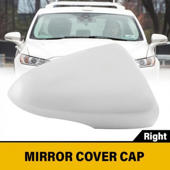 Right Passenger Side White Door Side Mirror Cover Cap For 2013-2022 Ford Fusion