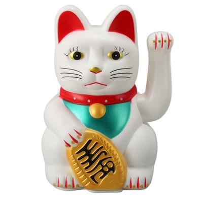 Glückskatze, 15,2 cm, elektrische Glückskatze aus Kunststoff, Figur für den Eingangsbereich, Zuhause, Geschenk, Neueröffnung eines Geschäfts