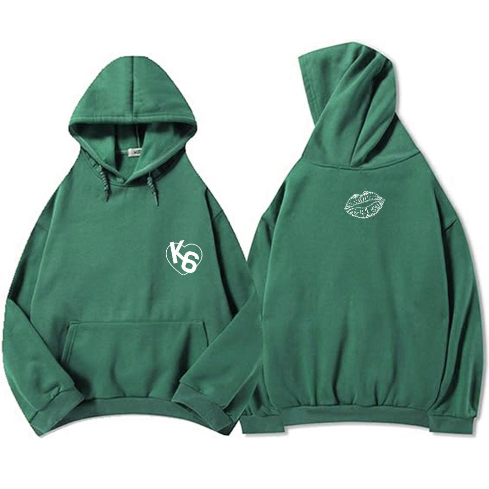 K6 Kiss 6 K CAMP Hoodies Unisex Streetwear Long Sleeve Casual Winter Hooded Sweatshirts Graphic Printed Clothing Men Women Hoody