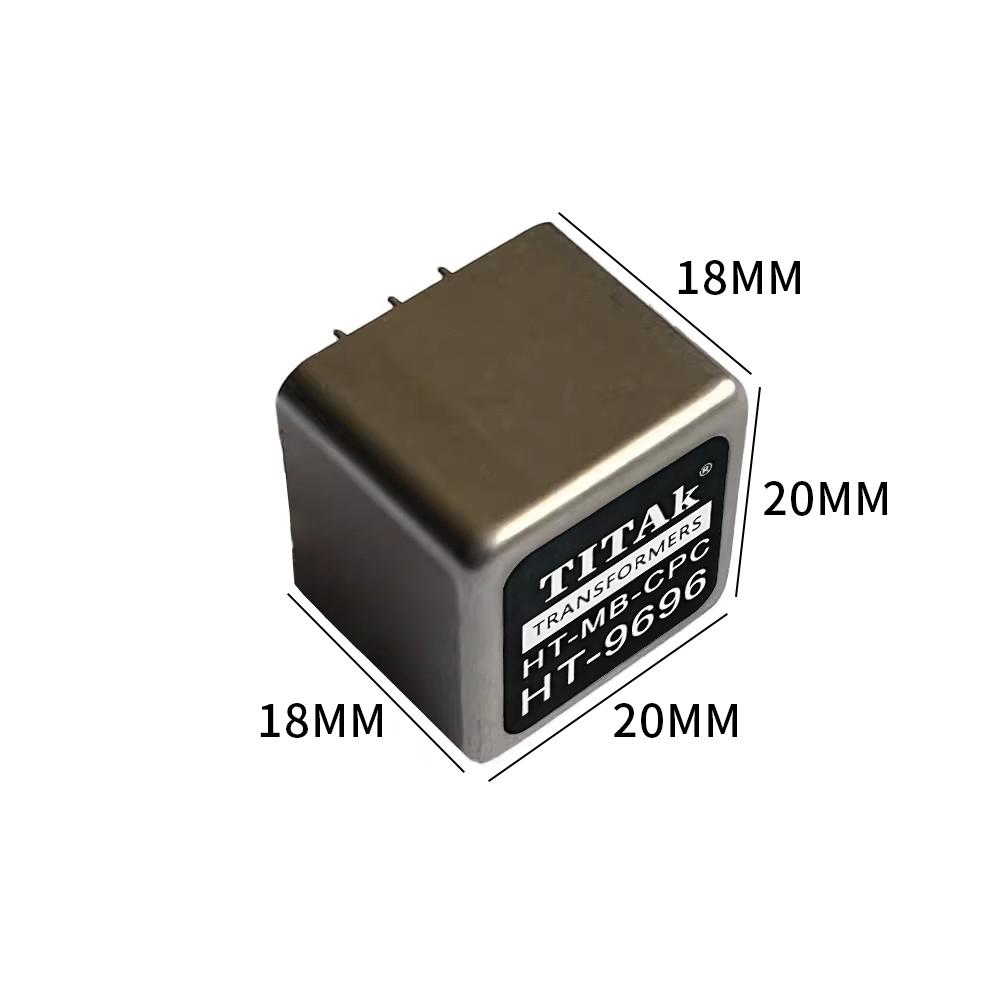 HT-9696 Permalloyový audio signálový transformátor Vyvážená a nevyvážená konverze Audio izolátor 600:600 20Hz-20KHz Vyvážený na RCAGood produkt