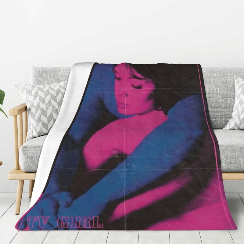 Custom Tv Girl Music Rock Pop Band Blankets Warm Flannel Throw Blanket for Bed Travel Rug Piece