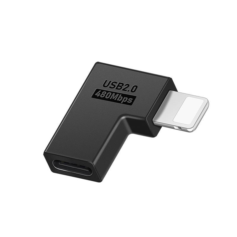 Type-C Female to Lightning Male Adapter for Charging & OTG