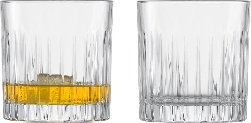 Zwiesel Glass (ZWIESEL GLAS) Break-Resistant Tumblers, Stage Style, for Whiskey and Hard Liquor, Pair of 2, Machine-Made (m121879)