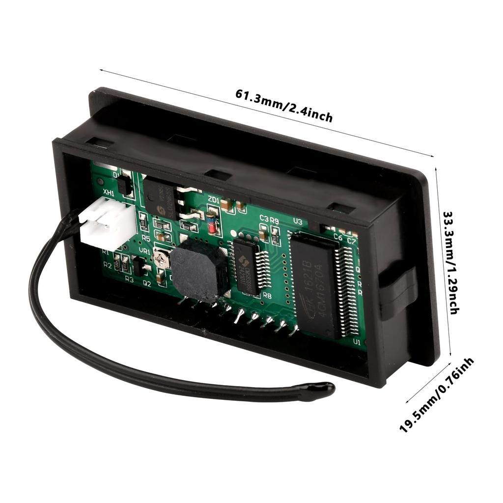 Aideepen Battery Monitor Battery Checker Digital Voltmeter Car DC8-100V 12V
